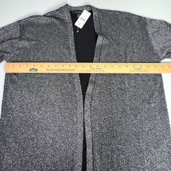 Ann Taylor Metallic Knit Open Front Cardigan Sweater Duster - Picture 8 of 12